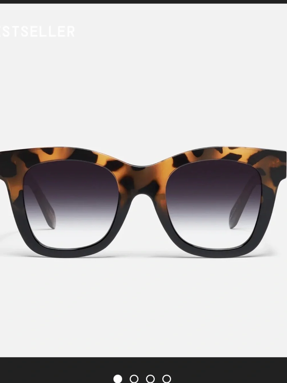 Quay Australia Tortoiseshell Sunglasses with Gradient Purple Lenses